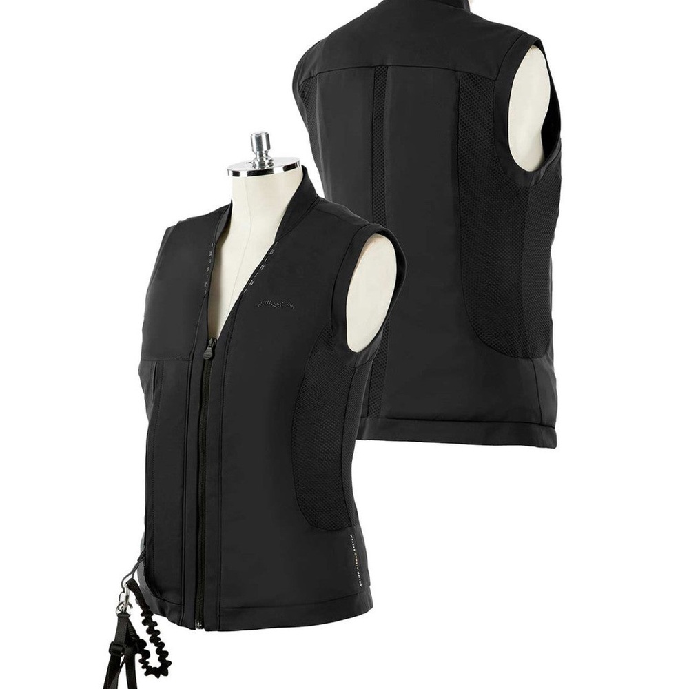 Animo LT-TECH 24TF Women’s Air Vest Black w Swarovski Crystal Lapel Size IT40